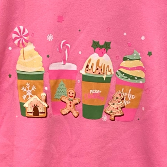 Better Together Christmas Holiday Frappe Gingerbread Coffee Sweatshirt NWT XS - Picture 3 of 8